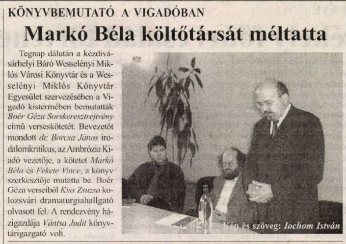 irodalmi élet Kézdivásárhelyen